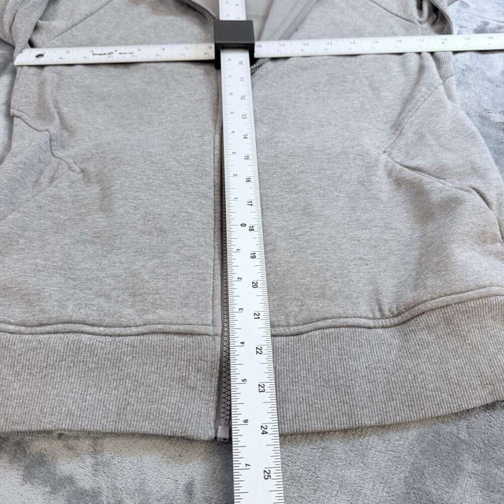 Athleta Sweater Womens Sz M Grey Hoodie Full Zip Fleece Scuba Thumbhole Ladies - Picture 12 of 14